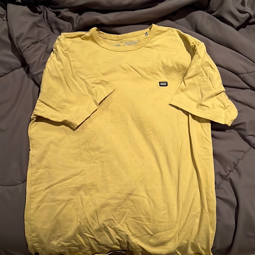 Vans yellow t shirt box logo